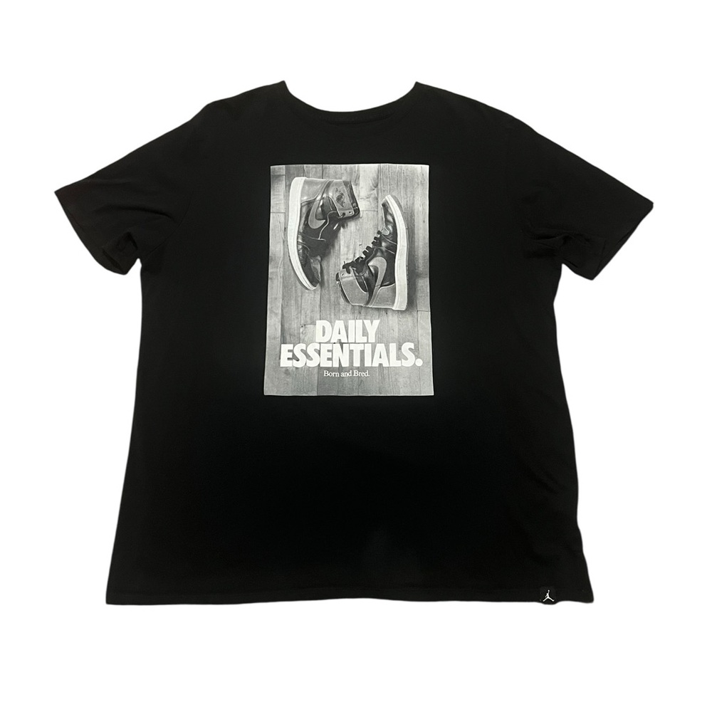 Nike Air Jordan Retro 1 “Daily Essentials” Men’s T-Shirt Black Men's Large